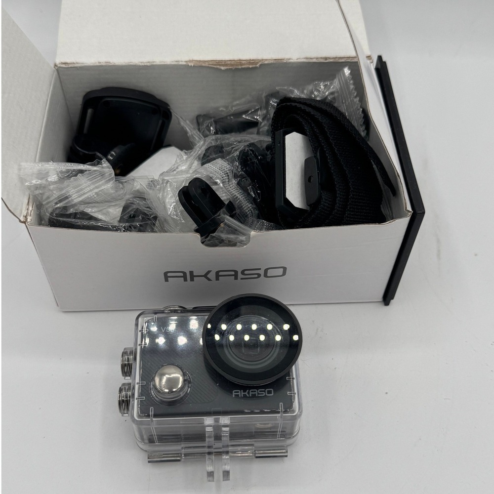 Akaso V50 Action Camera with Waterproof Case and Accessory Kit Black